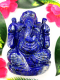 Lapis Lazuli Ganesh Carving -- 3.2 inches and 425 gms