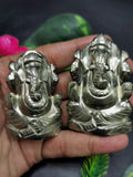 Pyrite crystal Handmade Carving of Ganesh - Lord Ganesha Idol | Figurine in Crystals and Gemstones - 2 inches and 122 gms - ONE STATUE ONLY