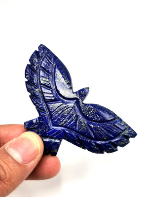 Lapis Lazuli eagle / phoenix carving - reiki/chakra/energy -  2 inches and 27 gms - ONE PIECE ONLY - animal lapidary