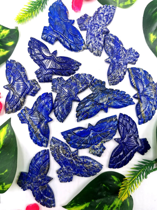 Lapis Lazuli eagle / phoenix carving - reiki/chakra/energy -  2 inches and 27 gms - ONE PIECE ONLY - animal lapidary