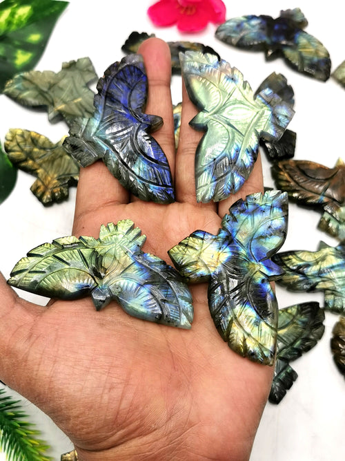 Labradorite Eagle/ Phoenix carving -  2 inch and 28 gms - ONE PIECE ONLY - animal lapidary
