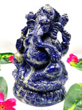Lapis Lazuli amazing Handmade Carving of Ganesh - Lord Ganesha Idol |Sculpture in Crystals/Gemstones - Reiki/Chakra/Healing - 7 inches and 2.19 kg