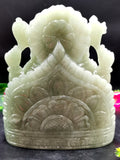 Gemstone Green Aventurine Carving of Ganesh - Lord Ganesha Idol in Crystals/Gemstone - Reiki/Chakra/Healing/Energy - 5 in and 1.67 kg (3.67 lb)