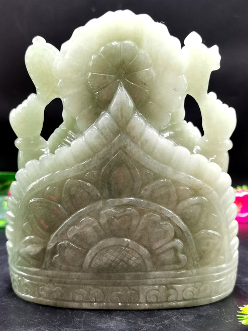 Gemstone Green Aventurine Carving of Ganesh - Lord Ganesha Idol in Crystals/Gemstone - Reiki/Chakra/Healing/Energy - 5 in and 1.67 kg (3.67 lb)