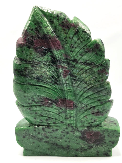 Gemstone Ruby ziosite hand carved Buddha - carving of serene and meditating Lord Buddha - crystal/reiki/chakra - 5.5 inch and 0.90 kg (1.98 lb)