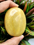 Golden Harmony: Yellow Aventurine Gemstone Palm Stones for Reiki and Crystal Healing - ONE PIECE ONLY