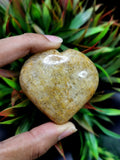 Natural Crystal Golden Quartz heart carvings - ONE PIECE ONLY - crystal/chakra/reiki/healing - 90 gms weight