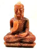 Orange aventurine Crystal hand carved Buddha - carving of serene and meditating Lord Buddha - crystal/reiki/chakra - 8 inch and 1.76 kg (3.87 lb)