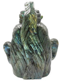 Large gemstone Shiva Handmade in Labradorite Carving - Lord Shivshankar in crystals and gemstones | Reiki/Chakra/Healing/Energy - 8 inches and 3.1 kg