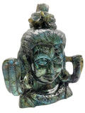 Large gemstone Shiva Handmade in Labradorite Carving - Lord Shivshankar in crystals and gemstones | Reiki/Chakra/Healing/Energy - 8 inches and 3.1 kg