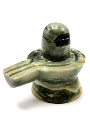 Breathtaking natural serpentine stone Lingam/Shivling - Energy/Reiki/Crystal Healing - 3 inches length and 190 gms (0.42 lb)