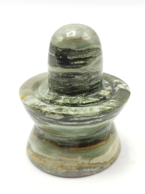 Breathtaking natural serpentine stone Lingam/Shivling - Energy/Reiki/Crystal Healing - 3 inches length and 190 gms (0.42 lb)