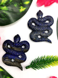 Slithering snake miniature carving in lapis lazuli stone - crystal healing / chakra / reiki / energy - 2 inches and 60 gms - ONE PIECE ONLY
