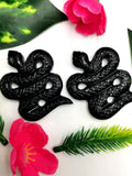 Slithering snake miniature carving in black obsidian stone - crystal healing / chakra / reiki / energy - 2.5 inch and 47 gms- ONE PIECE ONLY