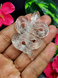 Slithering snake miniature carving in clear quartz stone - crystal healing / chakra / reiki - 2.5 inch and 58 gms (0.13 lb) - ONE PIECE ONLY