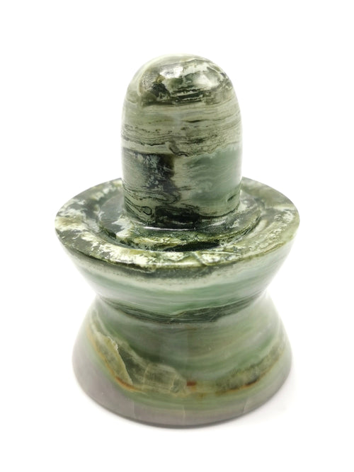 Serpentine stone Lingam/Shivling - Energy/Reiki/Crystal Healing - 3 inches length and 170 gms (0.37 lb)