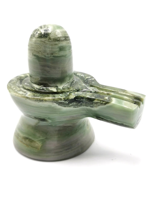 Serpentine stone Lingam/Shivling - Energy/Reiki/Crystal Healing - 3 inches length and 170 gms (0.37 lb)