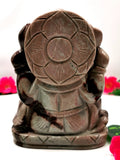 Narmada Quartz Handmade Carving of Ganesh - Lord Ganesha Idol in Crystals and Gemstones - Reiki/Chakra - 5 inch and 0.89 kg (1.96 lb)