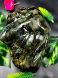 Labradorite gemstone Anatomical Heart carving - Human Heart/Crystal Heart - reiki/chakra/healing/energy - 1.40 kgs and 5.2 inches