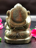 Gemstone Pyrite stone Handmade Carving of Ganesh - Lord Ganesha Idol | Figurine in Crystals and Gemstones - 2 inches and 200 gms - ONE STATUE ONLY