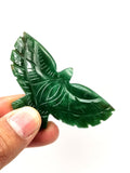 Gemstone eagle carving in natural green aventurine crystal stone - reiki/chakra/energy -  2 inches and 25 gms - ONE PIECE ONLY