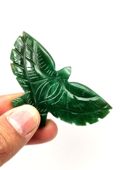 Gemstone eagle carving in natural green aventurine crystal stone - reiki/chakra/energy -  2 inches and 25 gms - ONE PIECE ONLY
