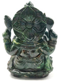 Crystal Blood stone  Ganesh statue Handmade Carving - Ganesha Idol |Sculpture in Crystals and Gemstones - 7 inches and 1.95 kgs (4.29 lb)