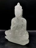 Clear Quartz/Clear Crystal Buddha - handmade carving of serene and meditating Lord Buddha - crystal/reiki/healing - 8 inches and 1.76 kgs