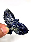 Sodalite eagle / phoenix carving - reiki/chakra/energy -  2 inches and 29 gms - ONE PIECE ONLY - animal lapidary