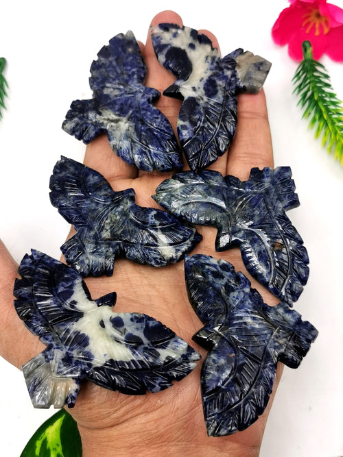 Sodalite eagle / phoenix carving - reiki/chakra/energy -  2 inches and 29 gms - ONE PIECE ONLY - animal lapidary