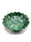 Exotic green aventurine hand carved lotus bowls - 7 inches diameter and 560 gms (1.23 lb) - ONE BOWL ONLY