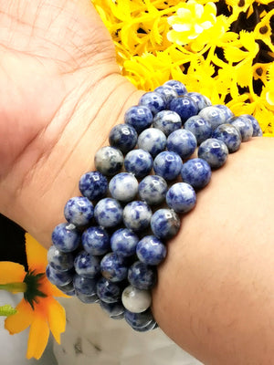 Sodalite bracelet set of 4 pieces | gemstone/crystal jewelry | Mother's Day/Birthday/Anniversary/Valentine's Day gift