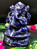 Lapis Lazuli amazing Handmade Carving of Ganesh - Lord Ganesha Idol |Sculpture in Crystals/Gemstones - Reiki/Chakra/Healing - 7 inches and 2.19 kg