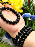 Black tourmaline crystal bracelet set of 4 pieces | gemstone/crystal jewelry | Mother's Day/Birthday/Anniversary/Valentine's Day gift