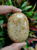 Natural Golden Quartz palmstones - ONE PIECE - crystal/chakra/reiki/healing - 76 gms weight