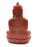 Gemstone Red Jasper hand carved Buddha - carving of serene and meditating Lord Buddha - crystal/reiki/chakra - 7.1 inch and 1.93 kg (4.25 lb)