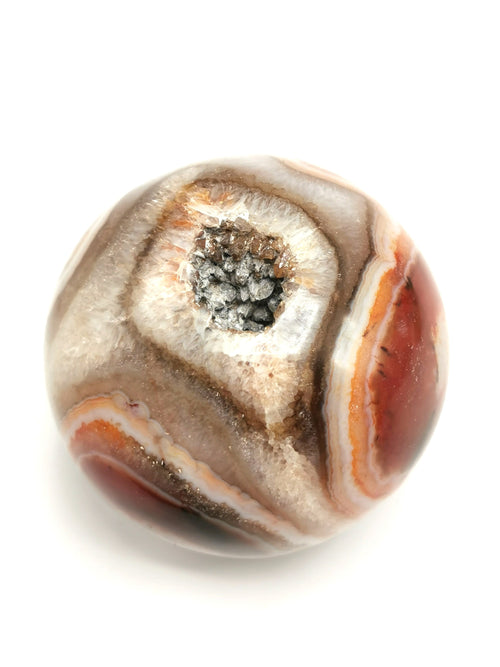 Splendid Fire Agate stone sphere/ball - Energy/Reiki/Crystal Healing - 2.5 inches (6.25 cms) diameter and 300 gms - ONE PIECE ONLY