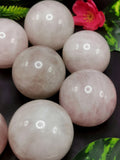 Rose Quartz crystal stone sphere/ball - Energy/Reiki/Crystal Healing - 2 inches diameter and 170 gms (0.37 lb) - ONE PIECE ONLY