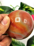 Agate Fire stone sphere/ball - Energy/Reiki/Crystal Healing - 2.5 inches (6.25 cms) diameter and 310 gms - ONE PIECE ONLY