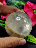 Amazing natural Clear Quartz stone sphere/ball - Energy/Reiki/Crystal Healing - 2 in (5 cms) diameter and 160 gms (0.35 lb) - ONE PIECE ONLY