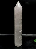 Large 8-face Clear Quartz point/wand/tower -handmade carvings - energy/chakra/reiki - 12 in (30 cms) height and 1.79 kg (3.94 lb)
