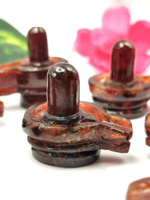 Hessonite garnet (gomed) stone Lingam/Shivling - Energy/Reiki/Crystal Healing - 1 inch and 109 carats - ONE PIECE ONLY