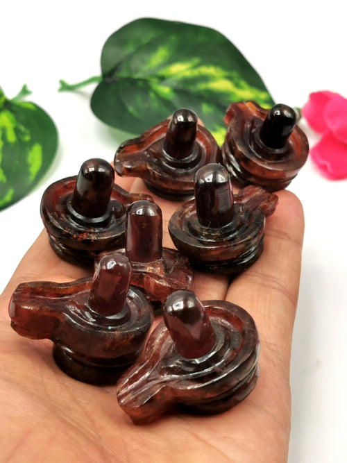 Hessonite garnet (gomed) stone Lingam/Shivling - Energy/Reiki/Crystal Healing - 1 inch and 109 carats - ONE PIECE ONLY