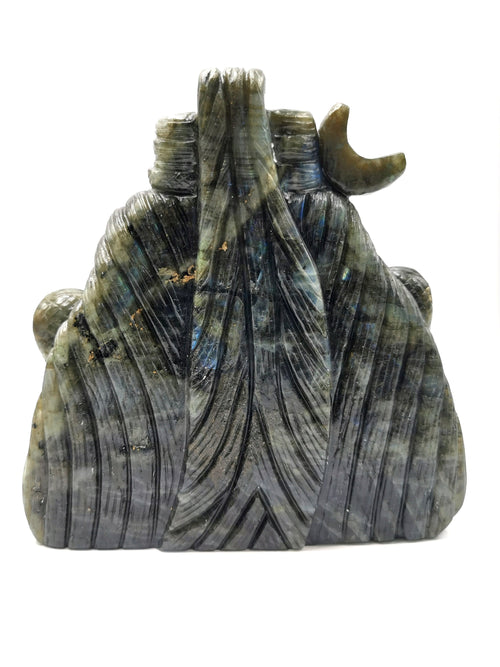 Shiva Handmade in Labradorite gemstone Carving - Lord Shivshankar in crystals and gemstones | Reiki/Chakra/Healing/Energy - 6 inch and 1.82 kgs