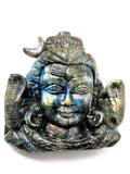 Shiva Handmade in Labradorite gemstone Carving - Lord Shivshankar in crystals and gemstones | Reiki/Chakra/Healing/Energy - 6 inch and 1.82 kgs
