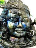 Shiva Handmade in Labradorite gemstone Carving - Lord Shivshankar in crystals and gemstones | Reiki/Chakra/Healing/Energy - 6 inch and 1.82 kgs
