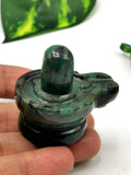 Exquisite Emerald stone Lingam/Shivling - Energy/Reiki/Crystal Healing - 1.5 inch and 210 carats - ONE PIECE ONLY