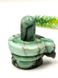 Emerald gemstone Lingam/Shivling - Energy/Reiki/Crystal Healing - 1.5 inch and 150 carats - ONE PIECE ONLY
