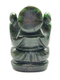 Columbian Jade crystal Handmade Carving of Ganesh - Lord Ganesha Idol in Crystals and Gemstones - 3.5 inch and 280 gms (0.62 lb) - ONE STATUE ONLY