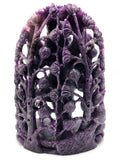 Lepidolite Goddess Saraswati carving in lepidolite crystal - Goddess of Learning idol/statue in gemstones and crystals - 9 in and 2.72 kg (5.98 lb)